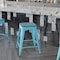 Flash Furniture 24" Teal Metal Counter Stool-Teal Poly Seat, 4PK 4-ET-31320-24-TL-R-PL2C-GG - alternate 2